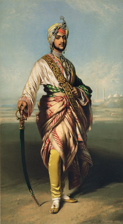 Duleep Singh, Maharajah di Lahore (1838-93), 1854 litografato da R.J. Lane da Franz Xaver Winterhalter