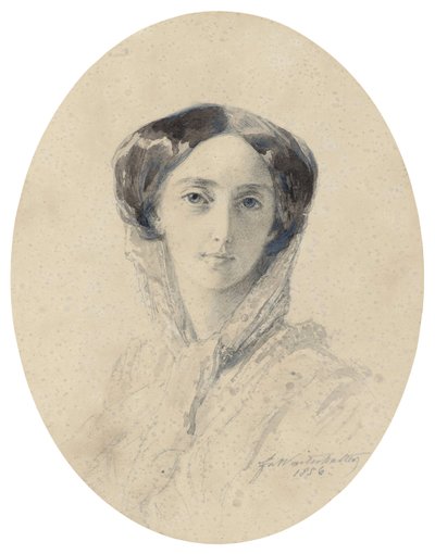 Olga Nikolaievna di Russia (1895-1918) - Ritratto della Granduchessa Olga Nikolaevna di Russia (1822-1892), Regina di Württemberg - Winterhalter, Franz Xavier (1805-1873) - 1856 da Franz Xaver Winterhalter