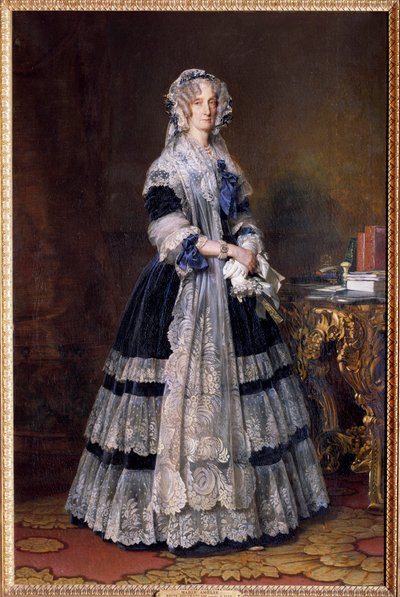 Ritratto in piedi di Maria Amalia di Borbone, Regina dei Francesi (1782-1866) da Franz Xaver Winterhalter