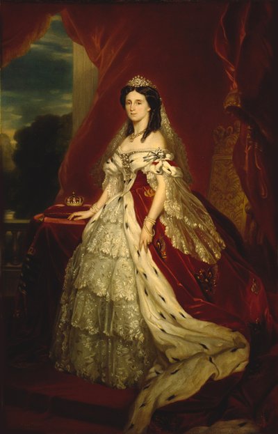 Principessa Augusta di Sassonia-Weimar-Eisenach 1811-1890, Regina di Prussia, ca 1859 da Franz Xaver Winterhalter School of .