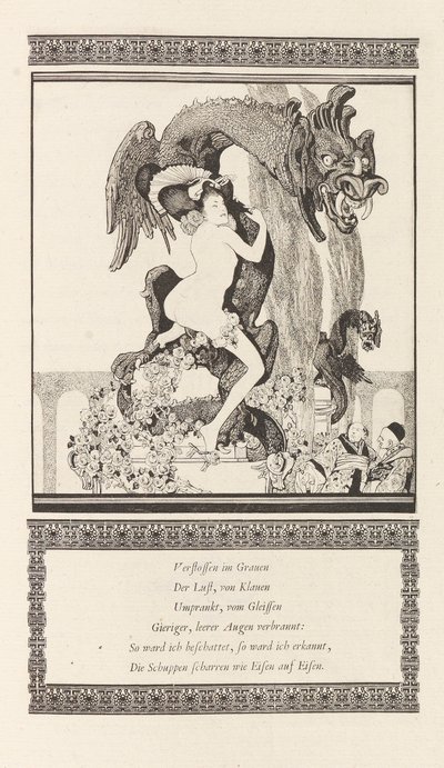 Illustrazione per Das Schöne Mädchen von Pao di Otto Julius Bierbaum da Franz von Bayros
