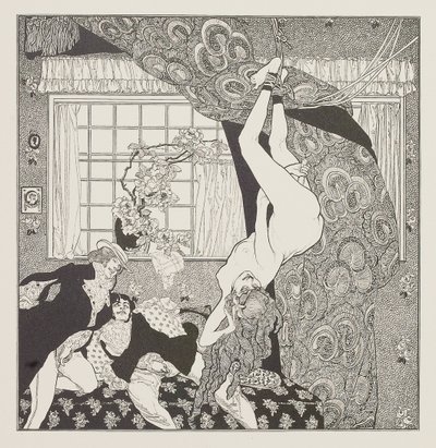 Illustrazione per i racconti al tavolo da toeletta di Choisy Le Conin da Franz von Bayros