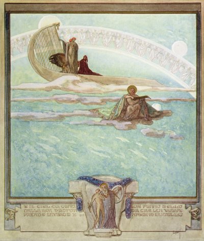 Illustrazione dalla Divina Commedia di Dante, Paradiso, Canto II da Franz von Bayros