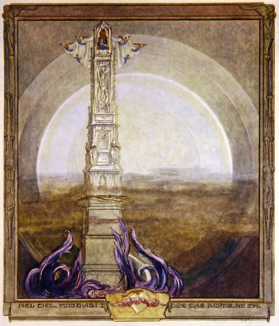Illustrazione dalla Divina Commedia di Dante, Paradiso, Canto I da Franz von Bayros