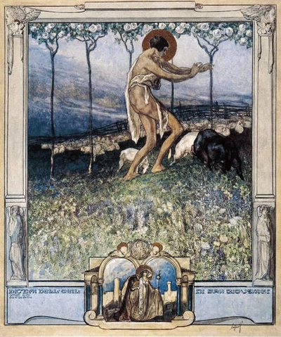 Illustrazione dalla Divina Commedia di Dante, Paradiso, Canto XVI da Franz von Bayros
