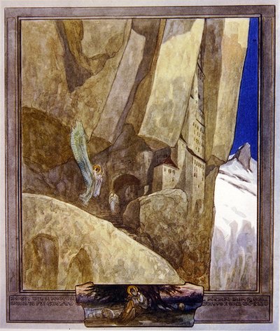 Illustrazione dalla Divina Commedia di Dante, Paradiso, Canto XXI da Franz von Bayros