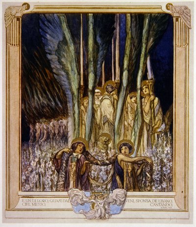 Illustrazione dalla Divina Commedia di Dante, Purgatorio, Canto XXX: 10 da Franz von Bayros