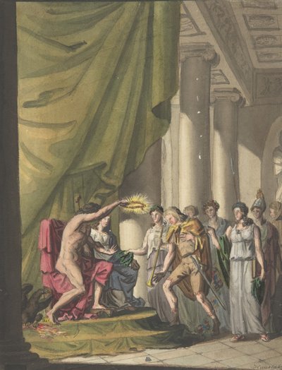 Allegoria della vittoria: soldato incoronato da allori, ca. 1814 da Franz von Hauslab