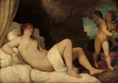 Danae, copia dal dipinto di Tiziano a Napoli da Franz von Lenbach