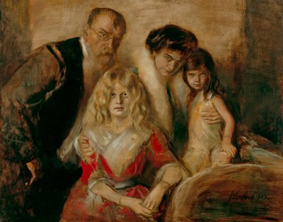Franz von Lenbach con moglie e figlie da Franz von Lenbach