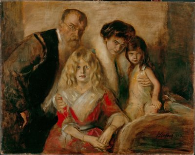 Tedesco: Franz von Lenbach, Autoritratto con moglie e figlie Famiglia von Lenbach da Franz von Lenbach