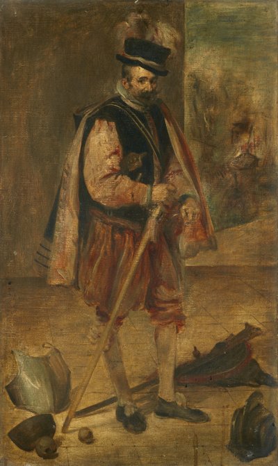 Giullare di corte di Filippo IV di Spagna, copia dal dipinto di Velázquez a Madrid da Franz von Lenbach