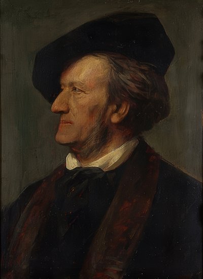 Ritratto del compositore Richard Wagner da Franz von Lenbach