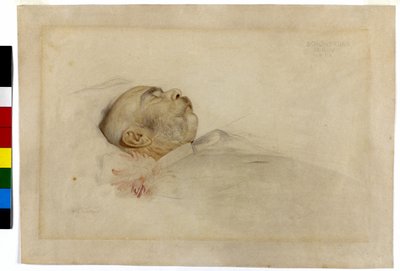 Imperatore Francesco Giuseppe I sul letto di morte da Franz von Matsch