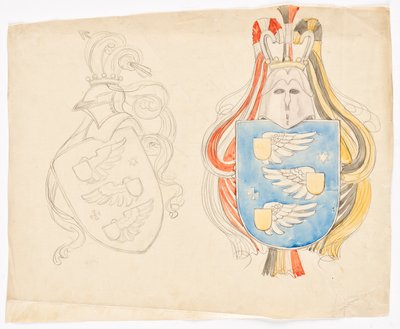 Bozzetto per uno stemma di famiglia da Franz von Matsch