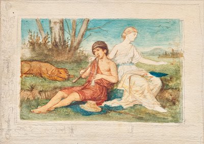 Ragazzo con doppio flauto e musa da Franz von Matsch