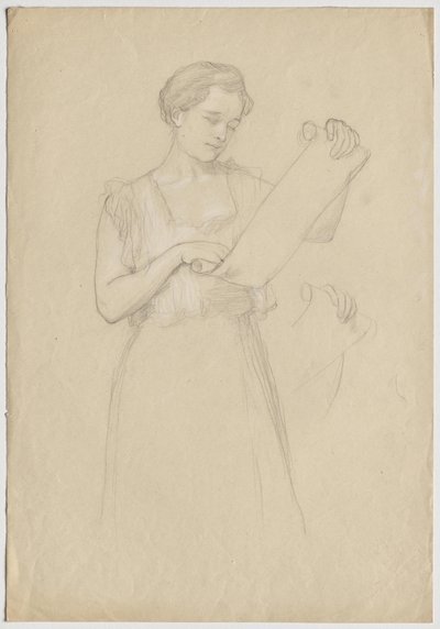 Ragazza che legge una pergamena da Franz von Matsch