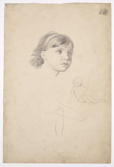 Studio della testa di una ragazza e studio dei movimenti da Franz von Matsch