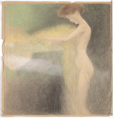 Nudo femminile con mani distese verso sinistra da Franz von Matsch