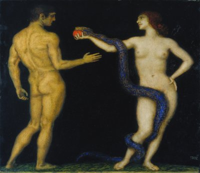 Adamo ed Eva, c.1920 da Franz von Stuck