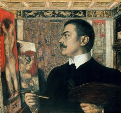 Autoritratto nello studio da Franz von Stuck