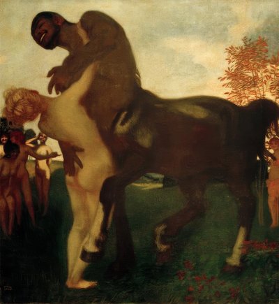 Centauro e ninfa da Franz von Stuck