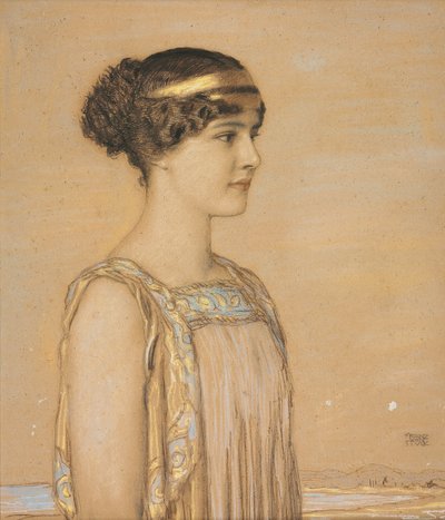 Ritratto di Maria in costume greco da Franz von Stuck