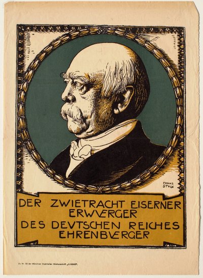 Ritratto di Otto von Bismarck da Franz von Stuck