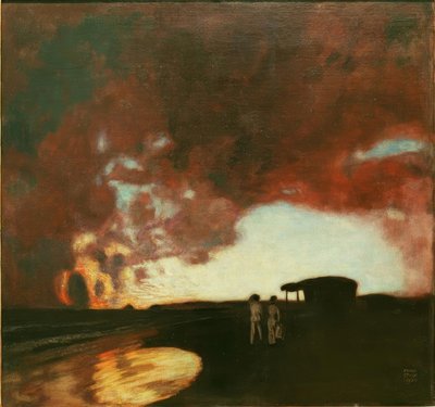 Tramonto sul mare da Franz von Stuck