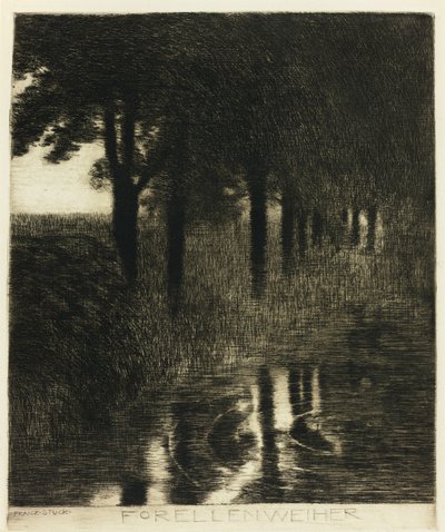 La piscina delle trote da Franz von Stuck