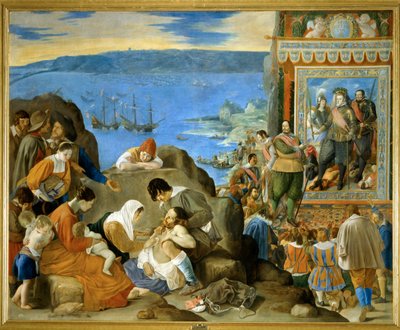 La riconquista di Bahia nel 1625 ... (dipinto su tela) da Fray Juan Batista Maino or Mayno