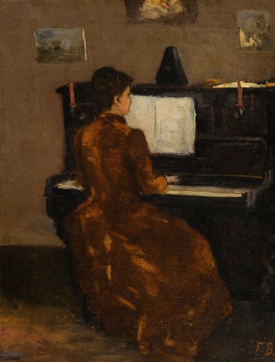 Francese: Jeune fille au pianö da Frédéric Bazille