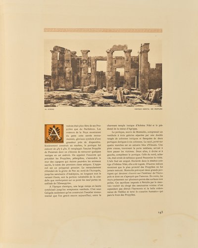 Atene. Portico orientale dei Propilei da Frédéric Boissonnas