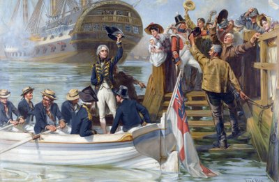 Addio giovane uomo! Horatio Nelson che lascia Portsmouth da Fred (after) Roe