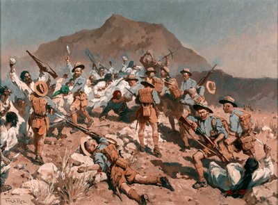 2° Battaglione 5° Fucilieri Gurkha ad Ahnai Tangi, Frontiera Nord-Ovest, India da Fred Roe