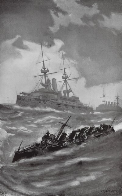 HMS Mars, Terrible e Dragon in Crociera nel Canale della Manica da Fred T. Jane