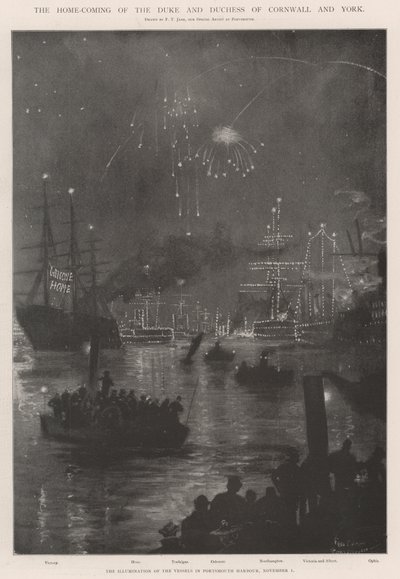 Il ritorno a casa del Duca e della Duchessa di Cornovaglia e York da Fred T. Jane