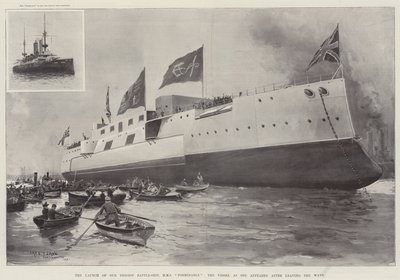 Il varo della nostra più grande nave da battaglia, HMS Formidable, la nave come appariva dopo aver lasciato i cantieri da Fred T. Jane