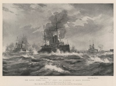 Le manovre navali, X flotta al largo di Guernsey con maltempo da Fred T. Jane