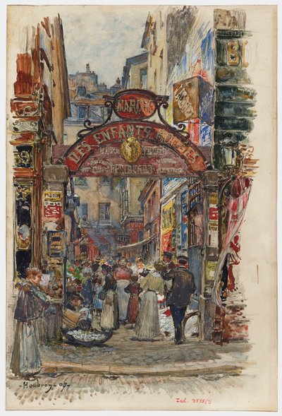 Entrata del Mercato degli Enfants-Rouges, 39, rue de Bretagne da Frederic Anatole Houbron