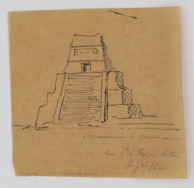 Schizzo di elevazione per il piedistallo della Statua della Libertà, New York, 1882 da Frederic Auguste Bartholdi