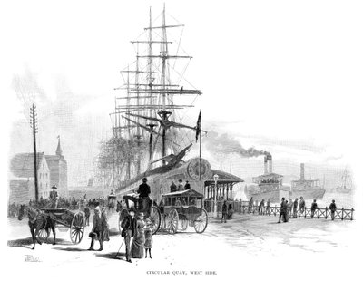 Circular Quay, lato ovest, Sydney, Nuovo Galles del Sud, Australia da Frederic B. Schell