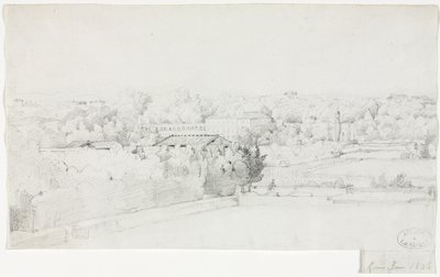 Vista della Villa Borghese e della sua aranciera dalla Villa Medici, 1826 da Frederic Bourgeois de Mercey