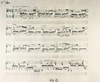 Partitura di "Studi per pianoforte op. 10" del compositore polacco Frederic Chopin (1810-1849) da Frederic Chopin