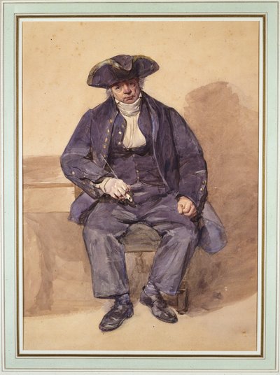 Ritratto di John Adams, alias John Wilkinson, Sottufficiale, 78 anni (acquerello) da Frederic Cruikshank