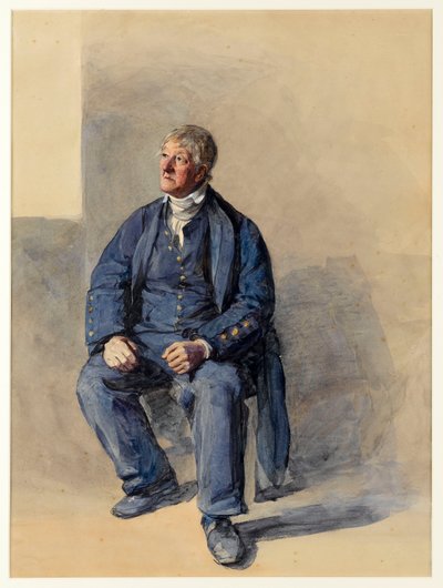 Ritratto di John Lovell, 70 anni. Barcaiolo sul Tamigi come Pensionato di Greenwich da Frederic Cruikshank