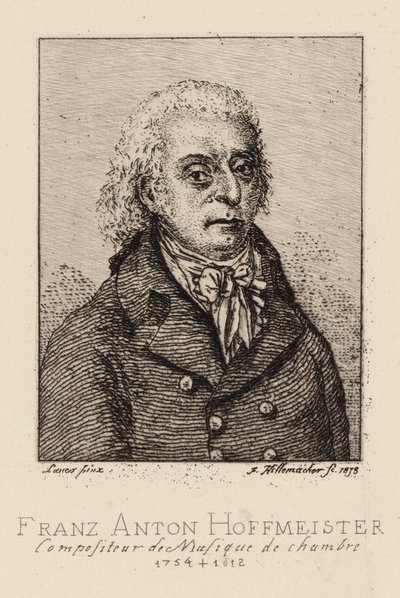 Ritratto del compositore Franz Anton Hoffmeister, 1754-1812 da Frederic Desire Hillemacher