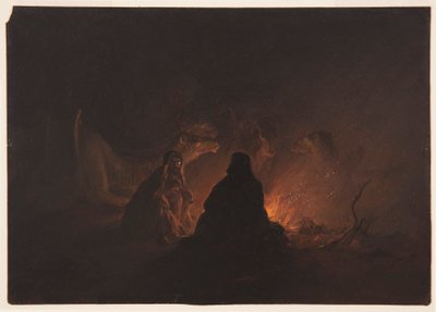 Beduini in campo di notte da Frederic Edwin Church