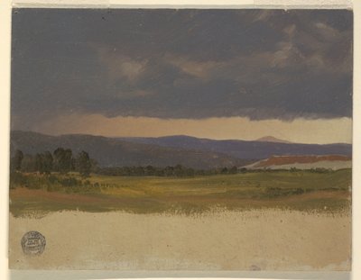 Collina blu sotto nuvole basse da Frederic Edwin Church