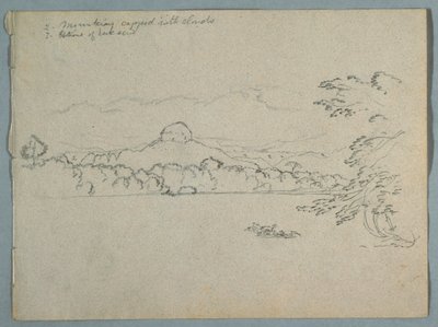 Paesaggio montuoso sudamericano coperto di nuvole visto accanto a una baia, Parte 1 da Frederic Edwin Church